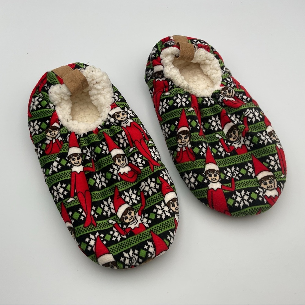 Elf on the Shelf Christmas Classic Kids Fuzzy Slipper Socks size 4/5 Boy Girl